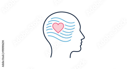 Heartfelt thoughts in a human head.