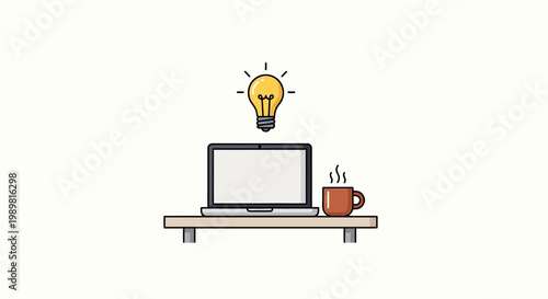 Laptop computer on a desk.