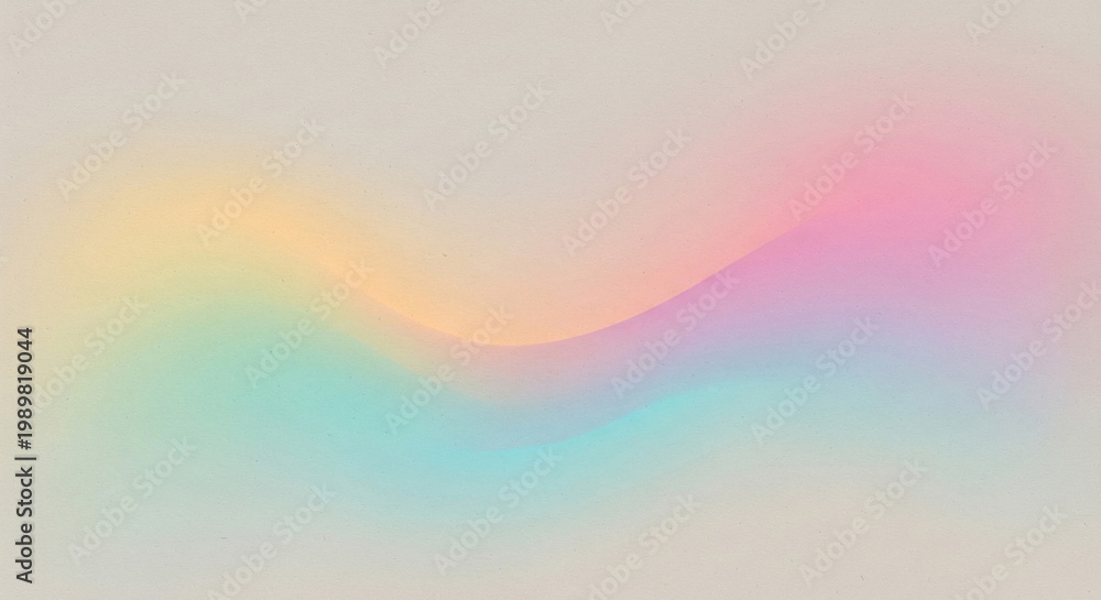 Fototapeta premium Abstract Wavy Rainbow Light Effect on Sand Texture Surface