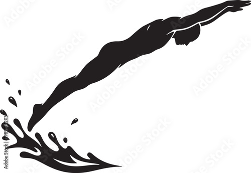 athletics vector silhouette on white background