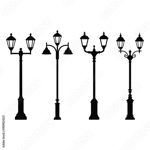 street lamp vector