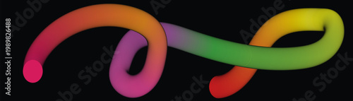 A vibrant abstract rendering of an infinity symbol showcases a smooth gradient color shift from red to yellow and green high quality professional detailed modern elegant
