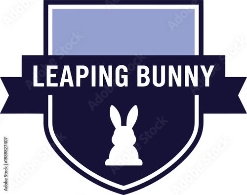 Leaping Bunny Certified Logo Badge for Cruelty-Free Vegan Cosmetics and Ethical Product Branding