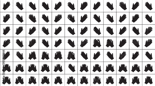 Black feathers on a grid.