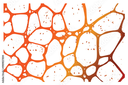 Abstract vector white background with fiery colors such as lava and cracked earth.