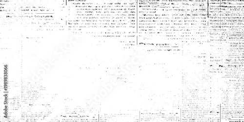 Old newspaper column texture with blurred text blocks and a grunge overlay suitable for vintage history and retro design concepts background.