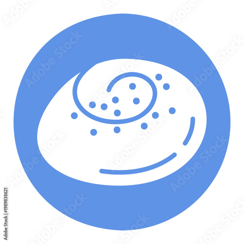 Delicious Poppy Seed Bun Glyph Icon