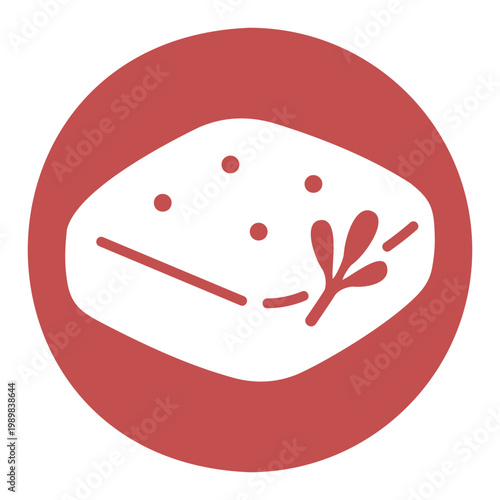 Fresh Italian Focaccia Bread Glyph Icon