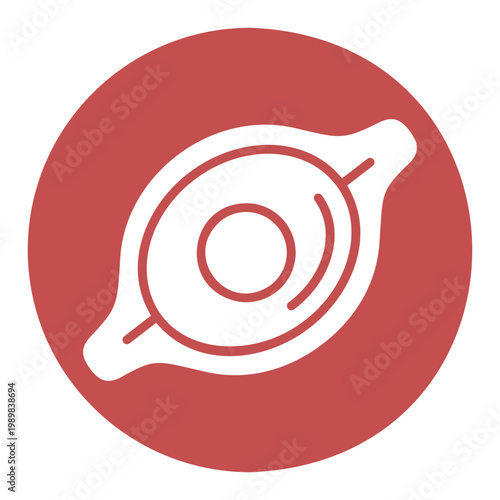 Traditional Georgian Khachapuri Bread Glyph Icon