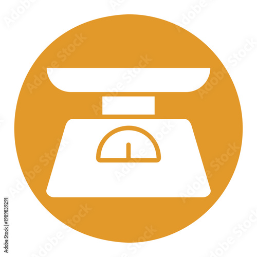 Classic Kitchen Weighing Scales Glyph Icon