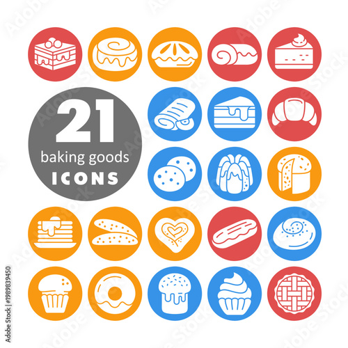 Bakery Products and Pastries Icons