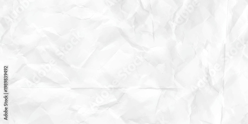 White Crumpled paper texture background wallpaper. Grunge wrinkled white color paper textured background