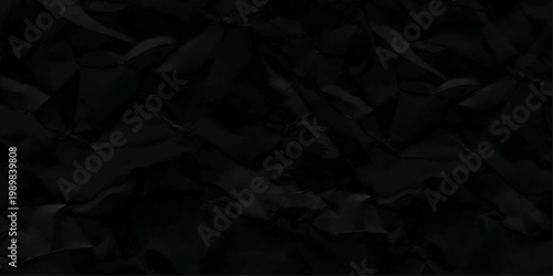 crumpled torn and old black paper. black paper texture. black canvas paper background texture
