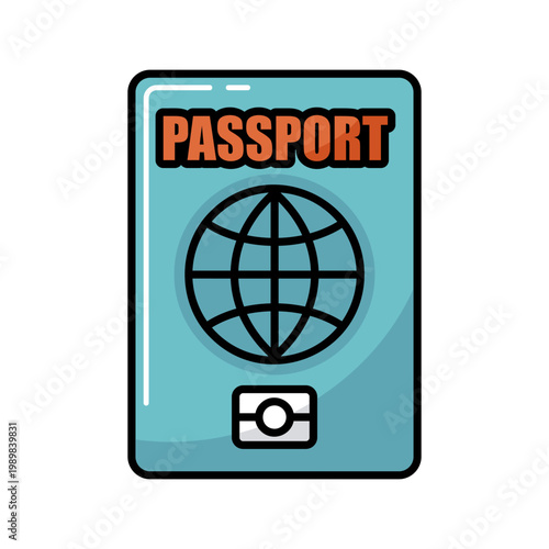 Passport vector icon, identification symbol