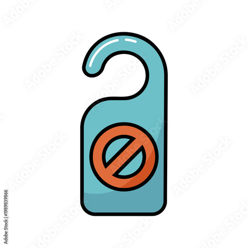 Do not disturb sign vector isolated icon