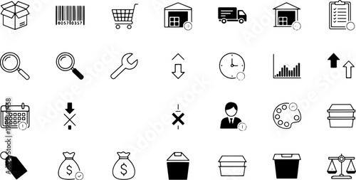 Business icons and symbols collection.