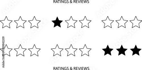 Star ratings for reviews and feedback.