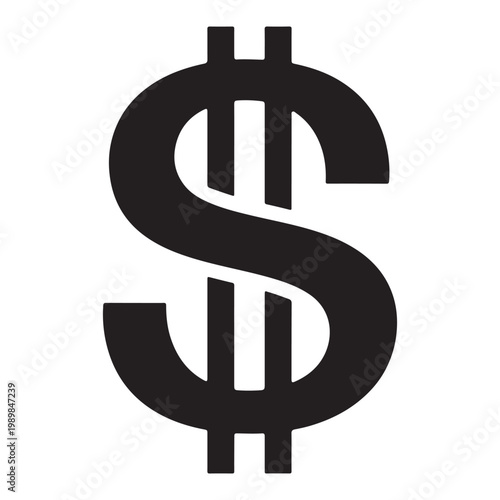 A striking black silhouette of a united states dollar sign dominates the frame silhouette