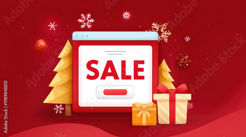 Modern Christmas Sale Email Template with Product Box