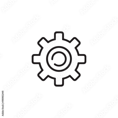 Professional Mechanical Gear Cogwheel Icon for Engineering