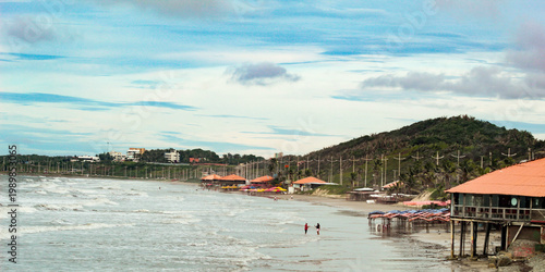 View of São Marcos beach in the city of São Luís, Maranhão, Brazil.