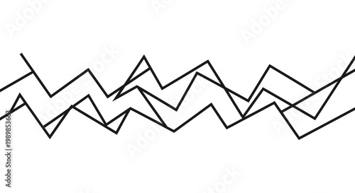  styled abstract graphic illustration of intersecting lines on a white background.