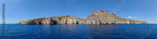 Fotografie Blue Grotto sea cliffs panorama - Qrendi, Malta