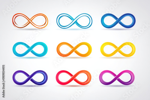 Geometric Infinity Symbol Pattern for Graphic Print