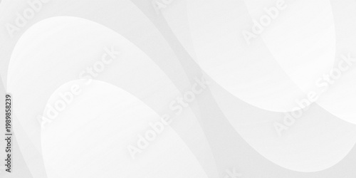 Abstract white and gray background with modern design stripes and geometric round shapes, creating a sleek vector illustration for digital projects.