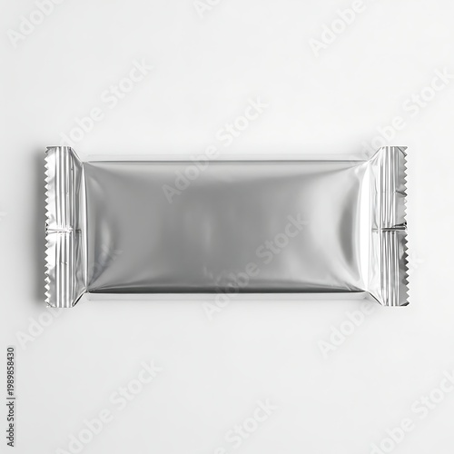 Sealed aluminum foil packet displayed against a plain background