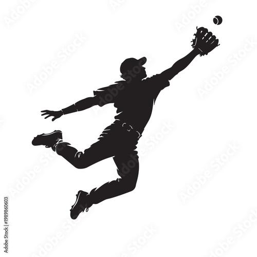 
Baseball bowler silhouette vector