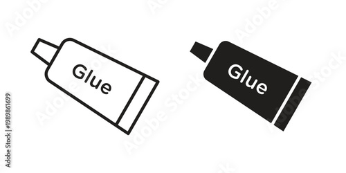 Glue icon in line design. editable stroke icon vector. EPS10