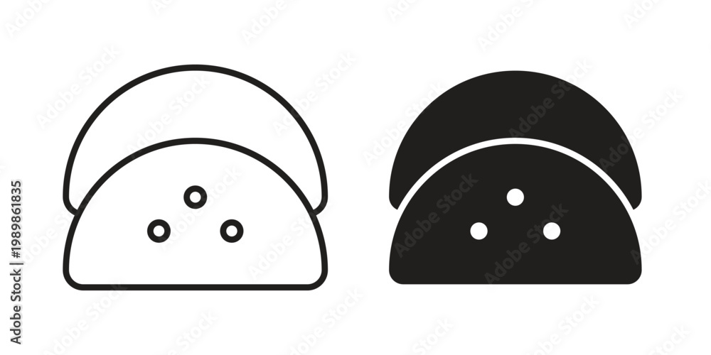 Fototapeta premium Gujjia icon in line design. editable stroke icon vector. EPS10
