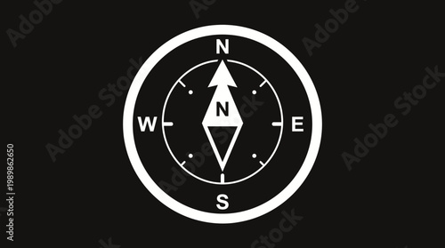 European traveler uses a compass outdoors on a Wednesday evening for navigation.