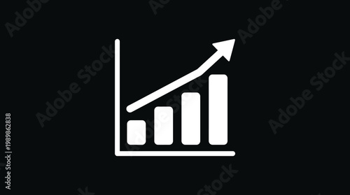 Increasing graph shows growth trend in business data analysis
