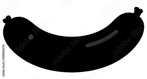 sausage icon, black silhouette sausage, meat product, food icon, grilled sausage, cooked meat, deli food, butcher item, simple sausage design, minimal icon, meat illustration, food symbol, bbq sausage