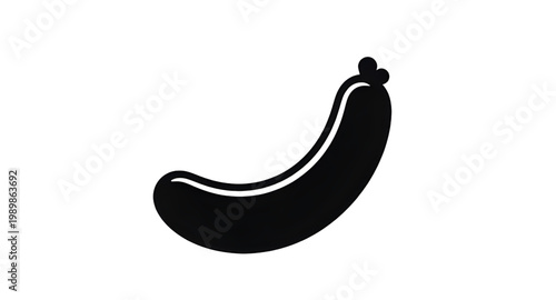 sausage icon, black silhouette sausage, meat product, food icon, grilled sausage, cooked meat, deli food, butcher item, simple sausage design, minimal icon, meat illustration, food symbol, bbq sausage