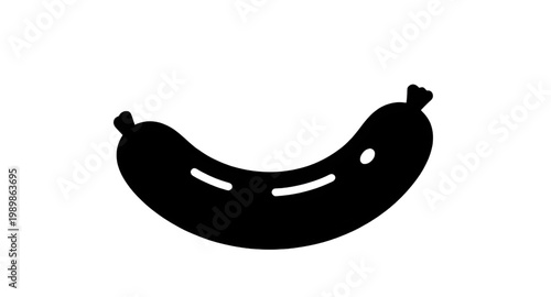 sausage icon, black silhouette sausage, meat product, food icon, grilled sausage, cooked meat, deli food, butcher item, simple sausage design, minimal icon, meat illustration, food symbol, bbq sausage