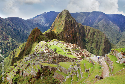 Canvas Print Peru Machu Picchu or Machu Pikchu Quechua machu old, old person, pikchu pyramid;
