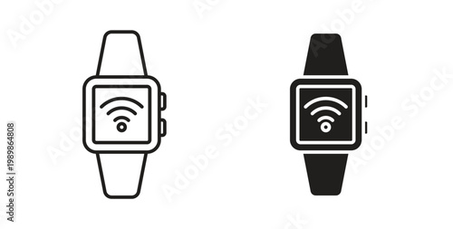 Smartwatch icon vector pictogram pack. icon vector template