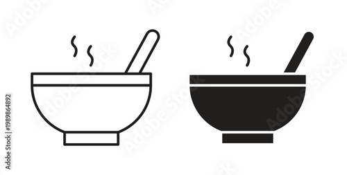 Soup icon vector pictogram pack. icon vector template