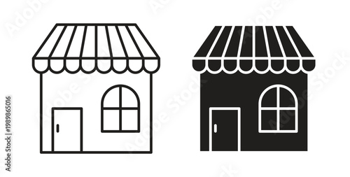 Store icon vector pictogram pack. icon vector template