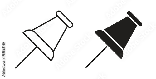 Thumbtack icon vector pictogram pack. icon vector template