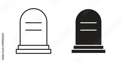 Tombstone icon vector pictogram pack. icon vector template