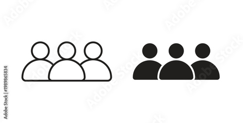 Users icon vector pictogram pack. icon vector template