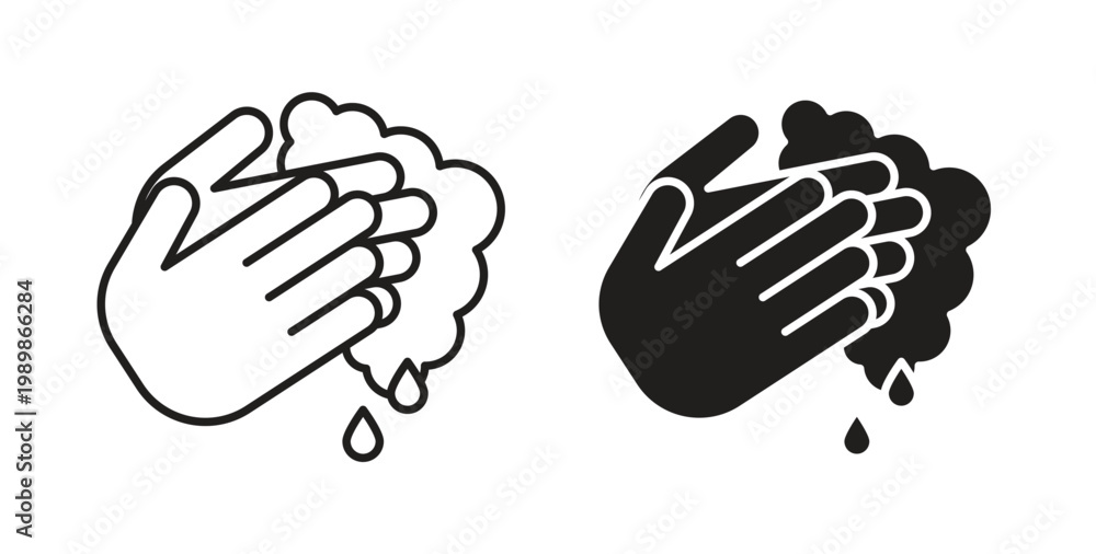 Obraz premium Wash your hands icon vector pictogram pack. icon vector template