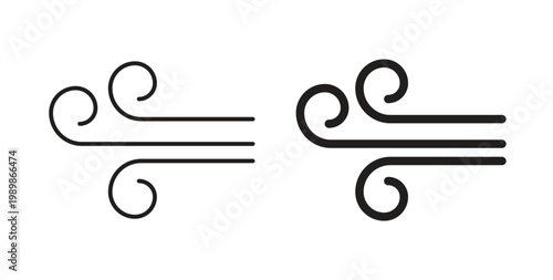 Wind icon vector pictogram pack. icon vector template