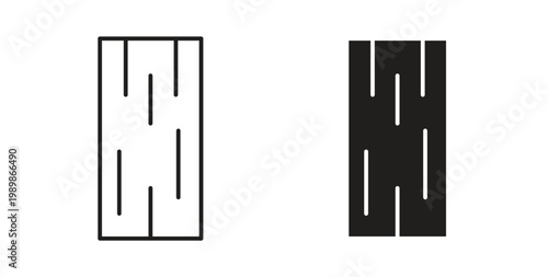 Wood board icon vector pictogram pack. icon vector template