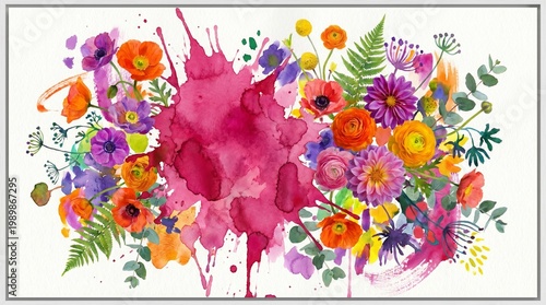 Floral Energy on Canvas