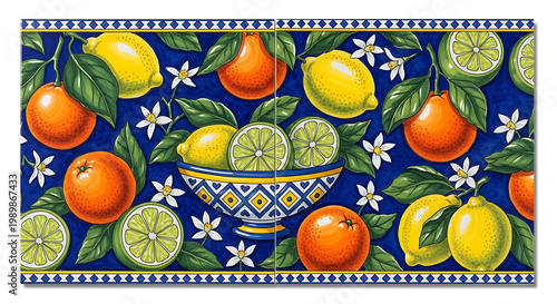 Kitchen interior Tile Picture.